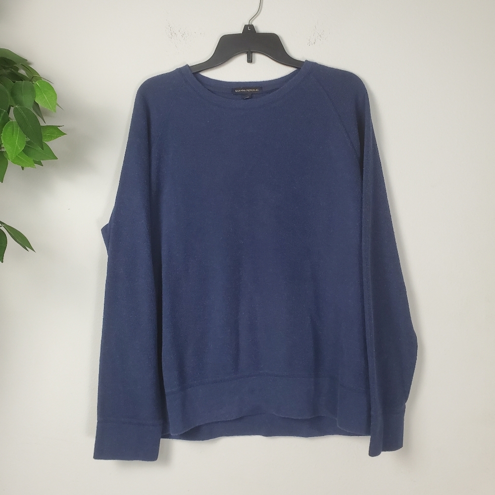 Banana Republic Men's Blue Knit Sweater Pullover Size Large